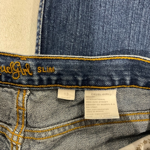 Cruel Girl Dakota Jeans Slim Hip Boot Cut Leg Performance Rise Jr Size 13 Short - Picture 11 of 13